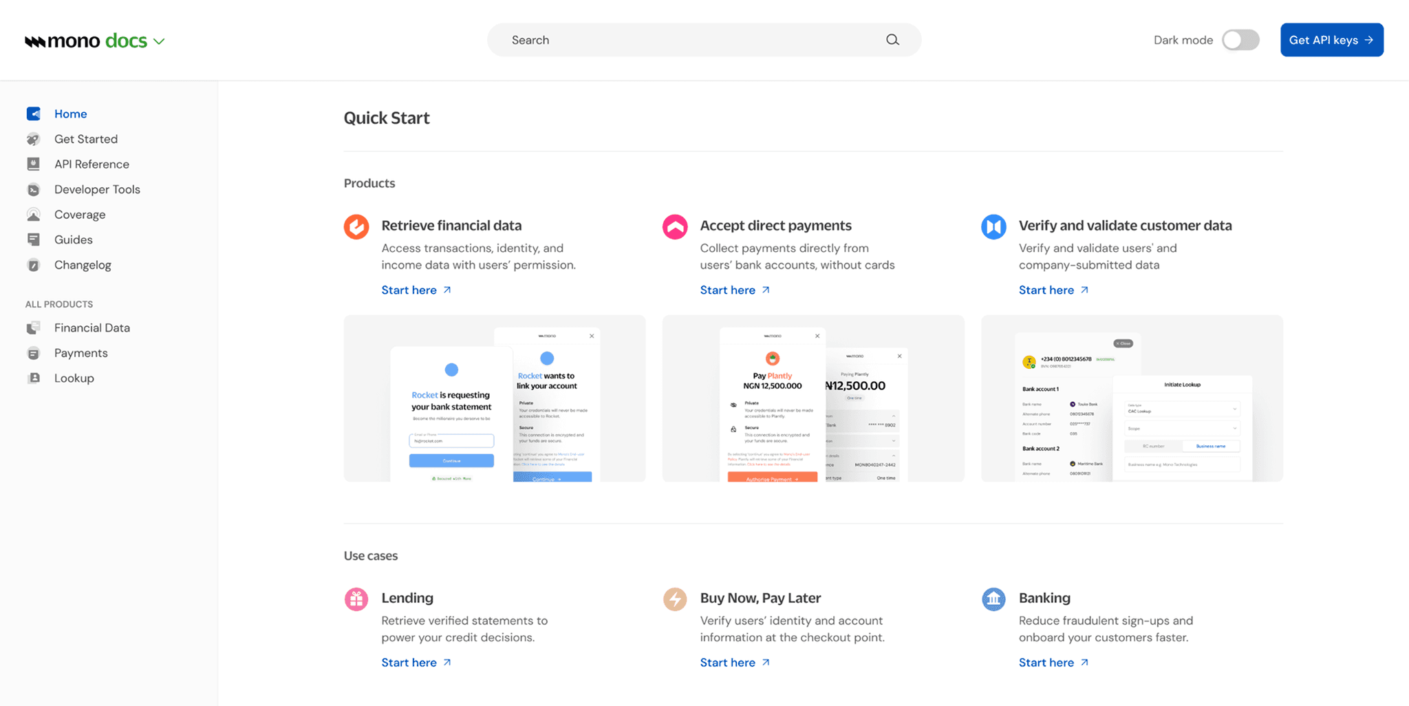 Product integration dashboard
